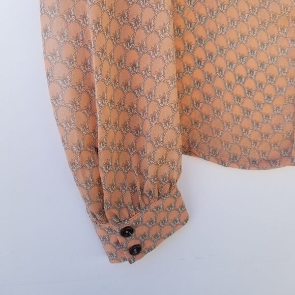 Mona B Long Sleeve Blouse With Tie. - Picture 6 of 14